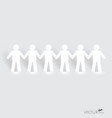 Social Network concept People cut out of paper vector image