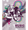 Retro concert poster vector image