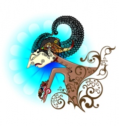 Wayang kulit or shadow puppet vector image