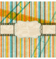 Vintage scratch background with film frame Eps 10 vector image