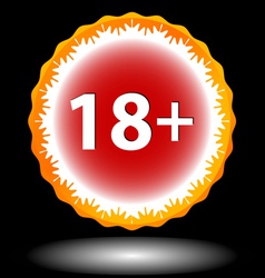 Eighteen plus icon vector image