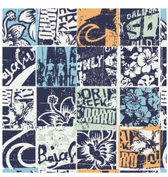 Surfing patchwork vector image
