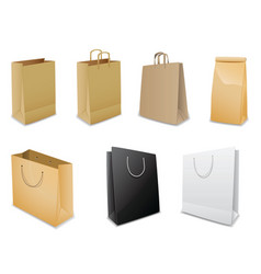 Set of vector paper bags vector image