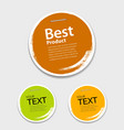 Colorful label paper circle brush stroke vector image