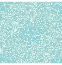 Seamless floral swirly background vector image