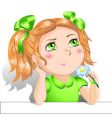 Little girl vector image