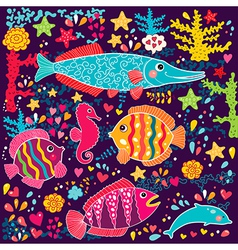 Cartoon Marine Life vector image
