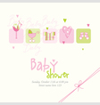 Baby girl arrival card vector image