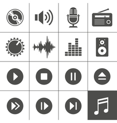 Music and sound icons - Simplus series vector image