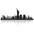 New York USA city skyline silhouette vector image
