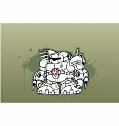Boom box robot vector image