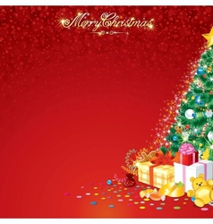 Background with Christmas Tree vector image
