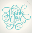 THANK YOU hand lettering vector image