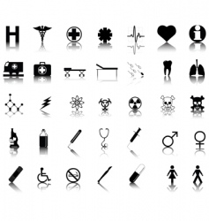 Medical icons vector image