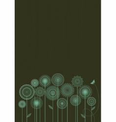 Retro floral background vector image