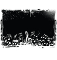 Grunge music notes vector image