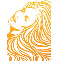 Portrait of smiling sexy woman vector image