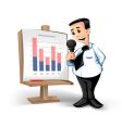 Businessman charts vector image