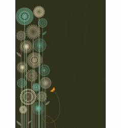 Retro style floral background vector image