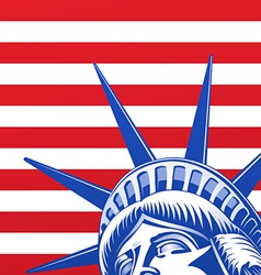 Liberty statue face vector image