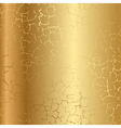 Gold texture with cracks vector image