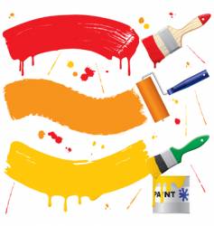 Painted banners vector image