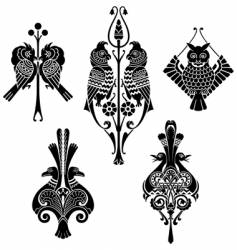 Aesthetic birds vector image