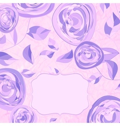 Vintage Rose Floral Card vector image