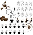 Coffee icons vector image