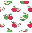 Cartoon apples pattern vector image