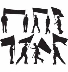 People silhouettes vector image