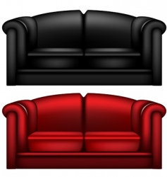 Leather sofa vector image