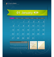 January 2013 Calendar vector image