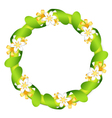 Floral garland isolated on white vector image