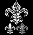 Ornate Fleur De Lis Set vector image