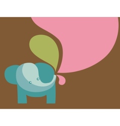 Elephant with pastel colors vector image