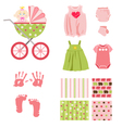 Baby girl elements vector image