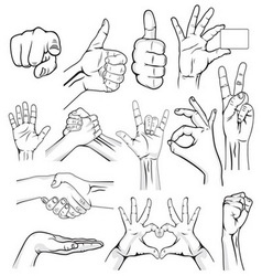 Hands vector image
