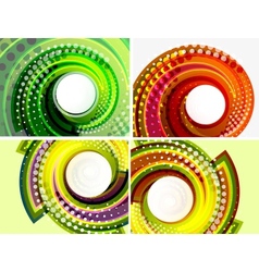 Colorful abstract swirl background set Colorful abstract swirl background set vector image