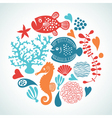 Sea life vector image
