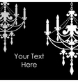 Black and white background with chandelier vector image