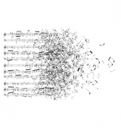 Music chaos vector image