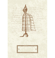 Retro invitation card vector image