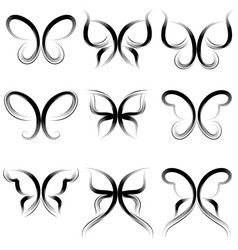Set of butterflies vector image