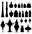 Apothecary cosmetics jars bottles vector image
