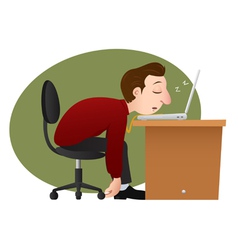 Asleep bussinesman Asleep bussinesman vector image