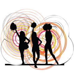 Cheerleaders vector image