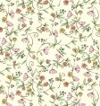 Ditsy floral seamless wallpaper vector image
