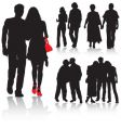 People silhouettes vector image