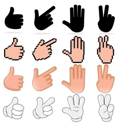 Stylized Hands vector image